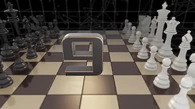 C4D风黑金国际象棋倒计时年会AE模板视频的预览图